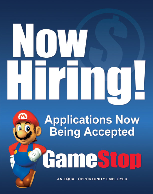 GameStop Now Hiring Sign 1